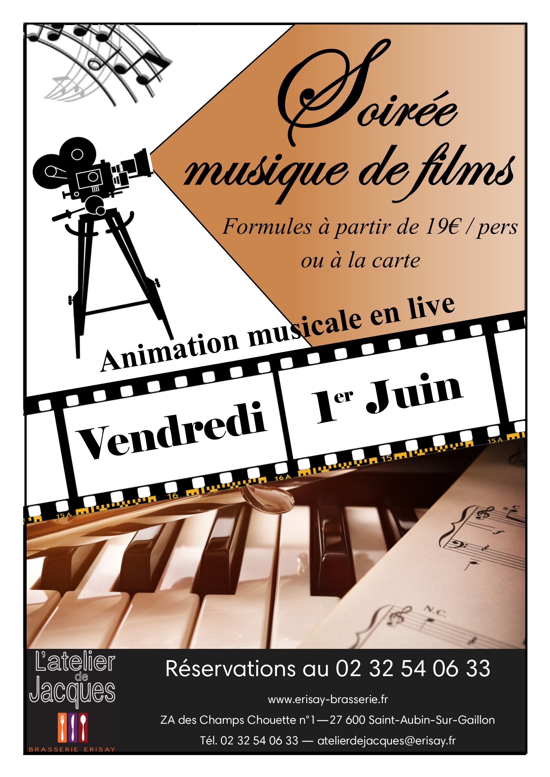Vendredi 1er juin – Soirée Musique de films