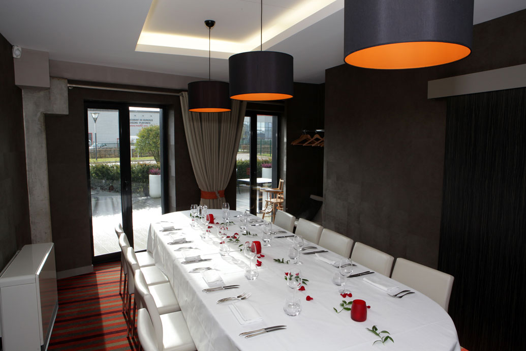 Le salon privé du restaurant L'Atelier de Jacques, brasserie Erisay